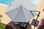 [Obrázek: Zahradní slunečník PARADISE průměr 400 cm světle šedý